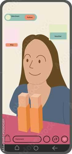 Live affiliate modern job flat illustration