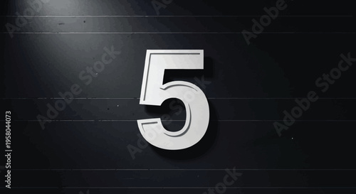 A 3d metal button design featuring a countdown from 0 to 9 with a vector number icon and wood texture symbol illustration on a wall