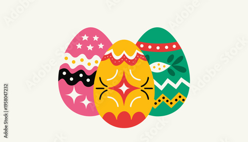 Vibrant Easter Eggs Colorful Holiday Arrangement