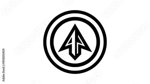 Free Download Abstract Arrowhead with Circular Frame Emblem - GFXLoad