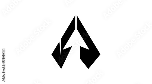 Negative Space Arrowhead Logo Design