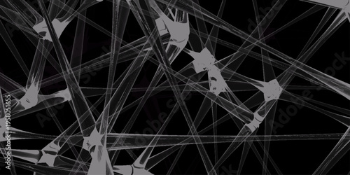 Abstract image of interconnected nodes. Stock photo of a complex network. Connected polygons plexus vector background, digital data visualization. futuristic shape. Computer generated background. 