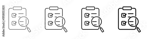 Survey Checklist and Audit Icon Vector Illustration Editable