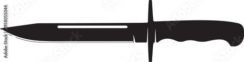 Vector dagger icon, black silhouette
