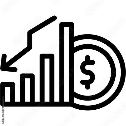 Vector Icon Recession, Bankruptcy, Financial, Economic Crises, Banking