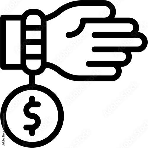 Vector Icon Debt, Bankruptcy, Business and Finance, Economic Crises, Account Debtor