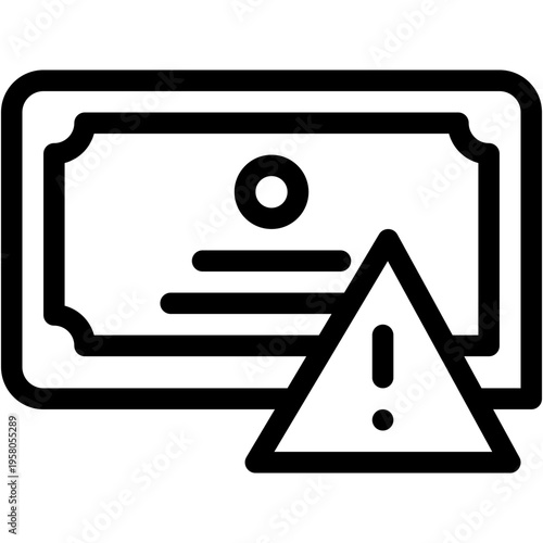 Vector Icon Crises, Economy, Business and Finance, Bond, Error Sign
