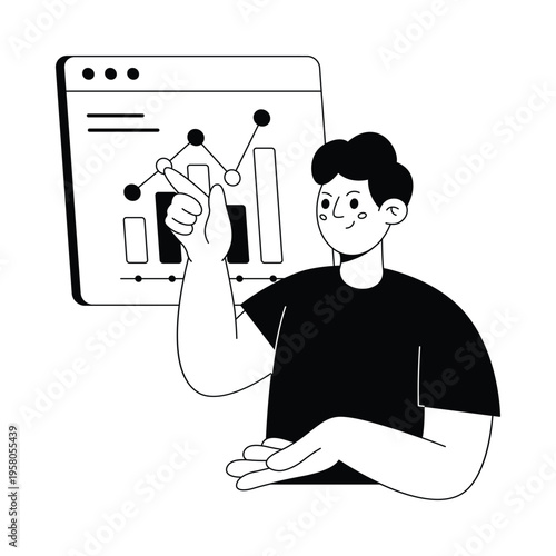 Selling with Strategy Vector illustration. EPS 10