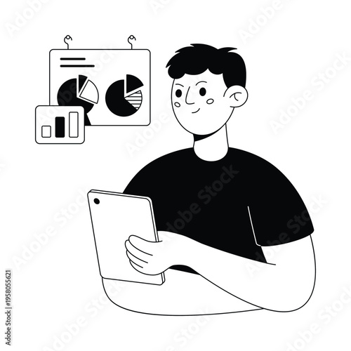 Data-Driven Selling Vector illustration. EPS 10