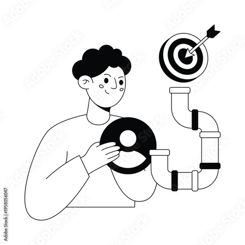 Sales Pipeline Vector illustration. EPS 10