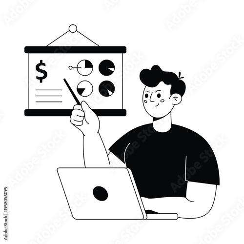 Effective Sales Pitch Vector illustration. EPS 10
