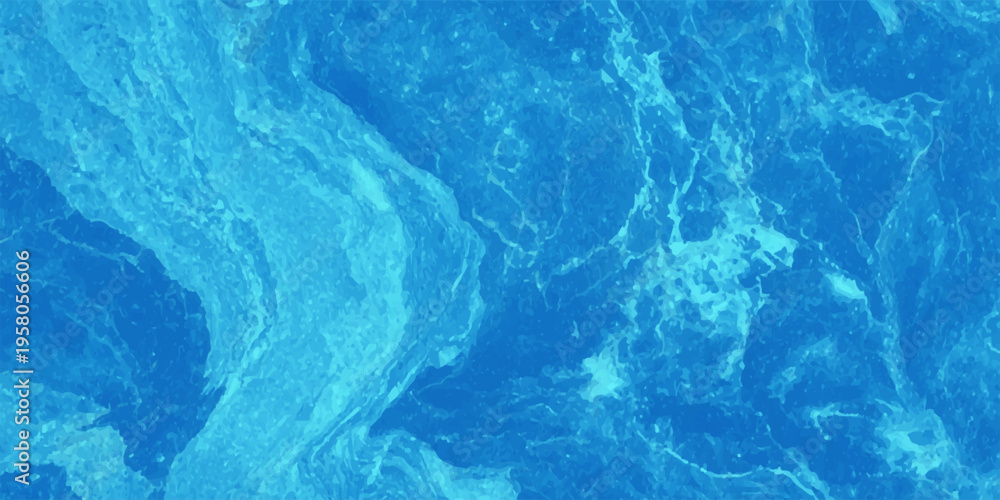 Fototapeta premium abstract blue liquid marble background with fluid turquoise waves and organic azure flowing paint textures