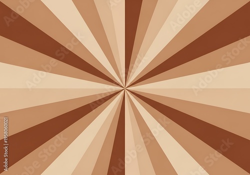 Brown sunburst background with radial stripes