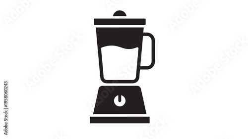 Blender icon with a liquid fill, representing kitchen appliance for blending beverages, food, and smoothies