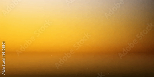A beautiful landscape of sunset clouds reflecting on the ocean waves over an old paper texture background with a golden horizon at dusk