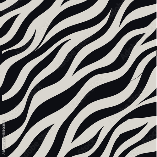 Trendy zebra skin seamless pattern background.