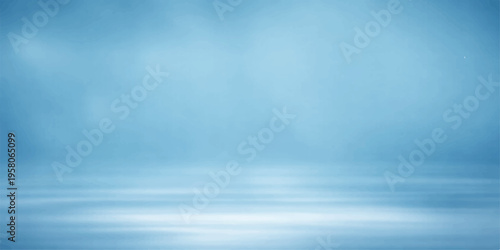 Vintage blue grunge background with a textured paper design featuring a bright horizon blur of sunlit clouds over a nature-inspired sea landscape