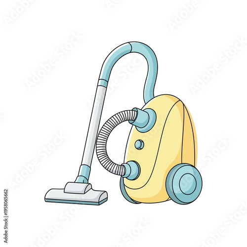 Cartoon Vacuum Cleaner Illustration