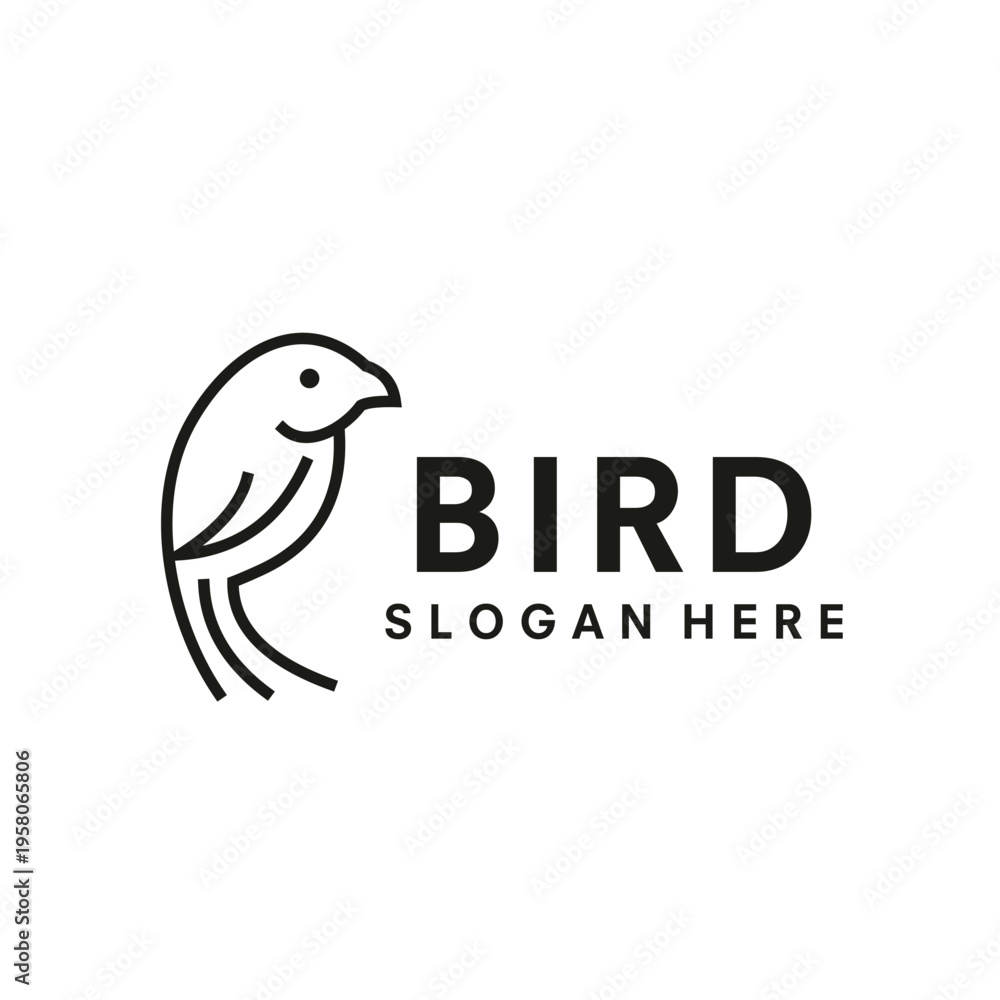 Obraz premium bird logo design template vector illustration