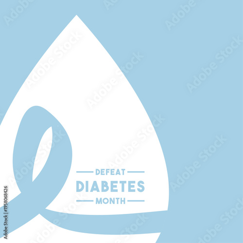 Vector illustration for Defeat Diabetes Month celebrated in April. Eps 10.