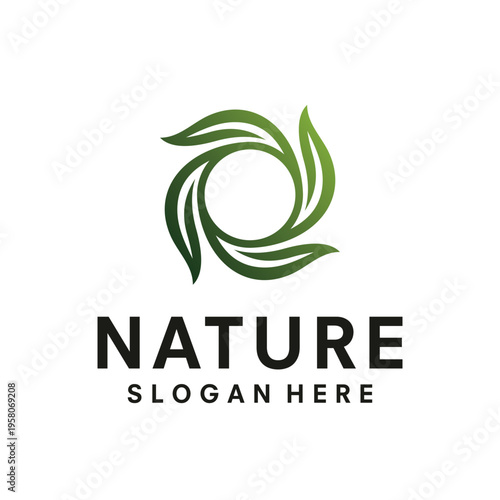 leaf logo design template illustration vector