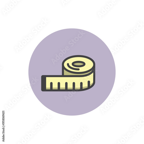 vector design icon of tailor's measuring tool