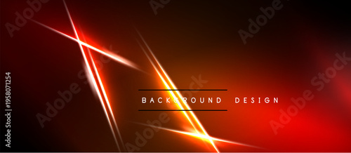 Abstract red background with bright diagonal lines. Modern design, gradient effect, dark shades dominate composition.