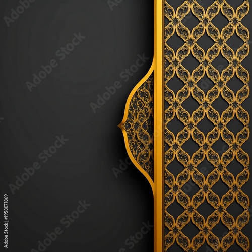 Luxury Arabic Gold Islamic Motif Elegant Premium Background.