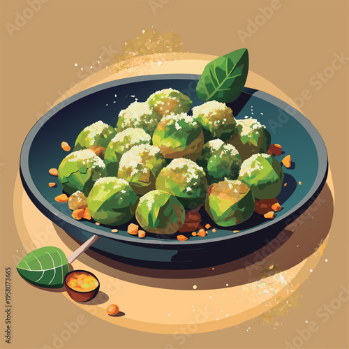 Brussel sprouts. seasoned and delicious.