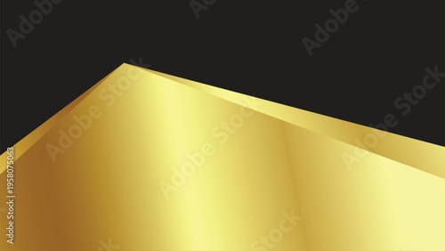 Abstract luxury gold and black geometric background with elegant metallic gradient shapes