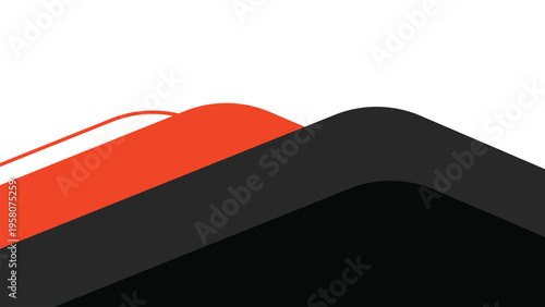 Orange and black abstract background with bold flowing wave shapes and professional modern style