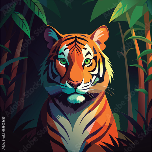 Tiger in the Jungle Gloom.