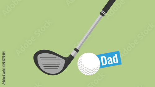 Golf Club and Ball Fathers Day Gift.
