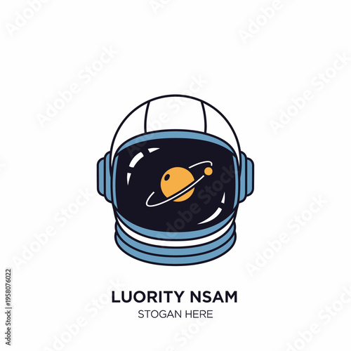 Astronaut Helmet with Planet View.