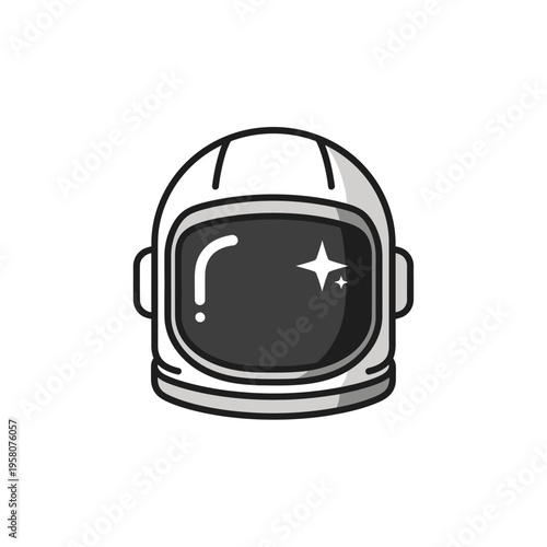 Astronaut helmet with starry visor.