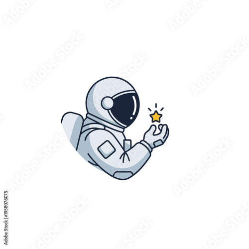 Astronaut Holding a Shining Star.