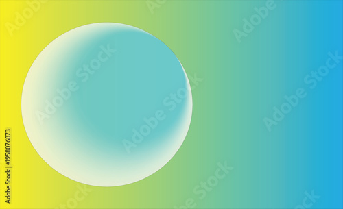  described features a visually appealing gradient background that transitions smoothly from yellow to green to blue, creating a vibrant and harmonious color palette. This gradient likely evokes