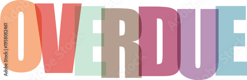 Vibrant multicolor text effect overdue in rainbow colors