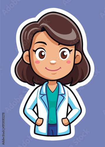 Vector illustration of a Friendly doctor character illustration.