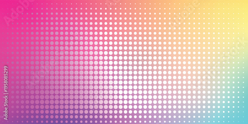 Abstract background with radiant vibrant rainbow halftone dot pattern gradients eps10