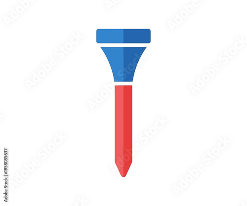 Red and blue golf tee
