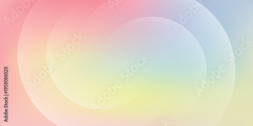 Modern elegant backdrop featuring smooth rainbow gradients and overlapping curved planes