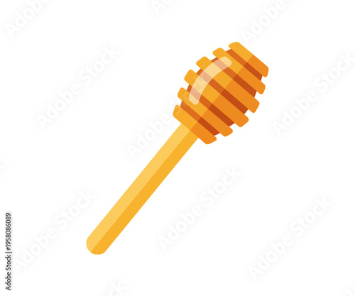 Honey dipper stick with honeycomb texture honey stick