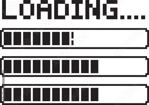 Black loading animation bars loading bars