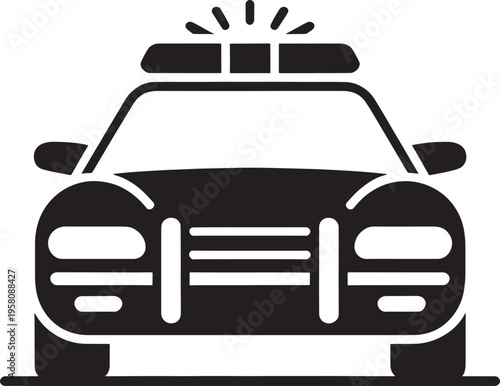 Black of a police car vehicle emergency siren