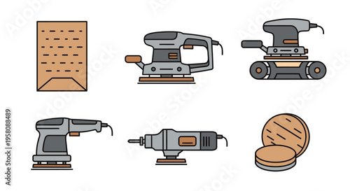 Electric power tools and wood.