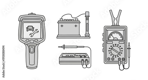 Multimeter and electrical testing devices.