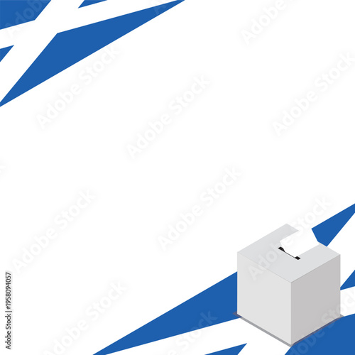 Scotland Election Box Square Template Vector