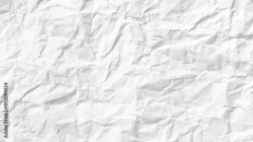 Animated Crumpled White Paper Texture Background,Stop motion wrinkled paper backdrop. Perfect for creative grunge overlays, transitions, and text.