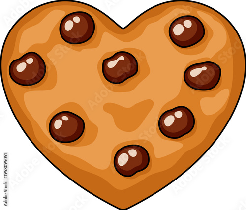 Love of cookie concept illu...